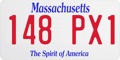 MA license plate 148PX1