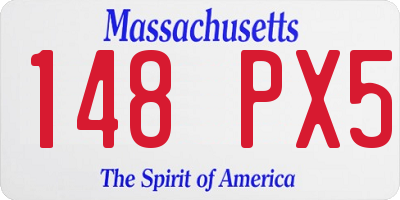 MA license plate 148PX5
