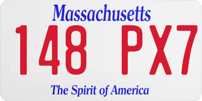 MA license plate 148PX7