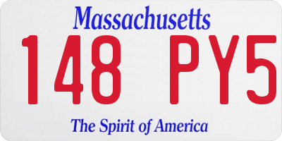 MA license plate 148PY5