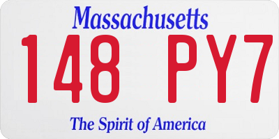 MA license plate 148PY7