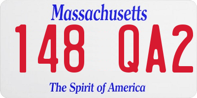 MA license plate 148QA2