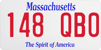 MA license plate 148QB0