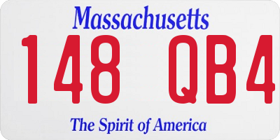 MA license plate 148QB4