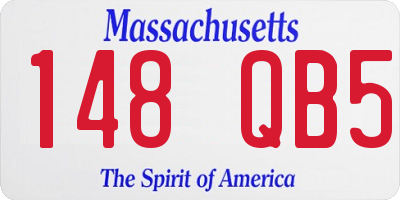 MA license plate 148QB5