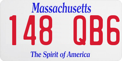 MA license plate 148QB6