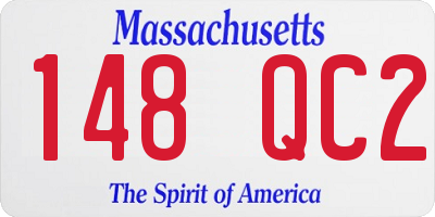 MA license plate 148QC2