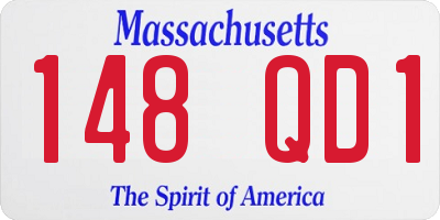 MA license plate 148QD1