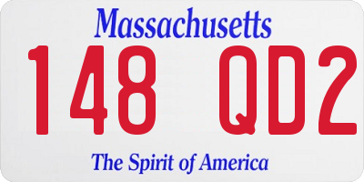 MA license plate 148QD2