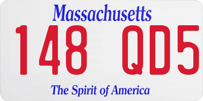 MA license plate 148QD5
