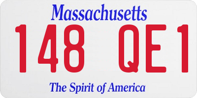 MA license plate 148QE1