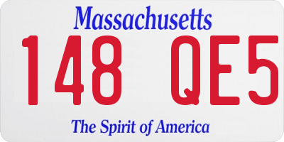 MA license plate 148QE5
