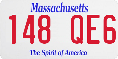MA license plate 148QE6