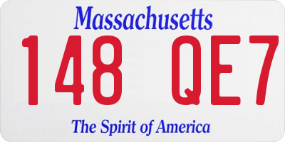 MA license plate 148QE7