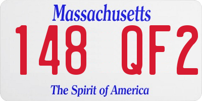 MA license plate 148QF2