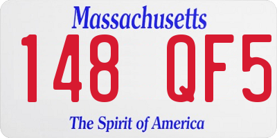 MA license plate 148QF5