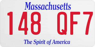 MA license plate 148QF7