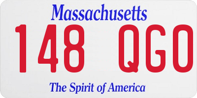 MA license plate 148QG0