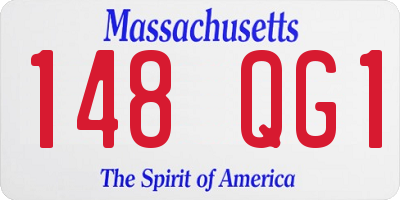 MA license plate 148QG1