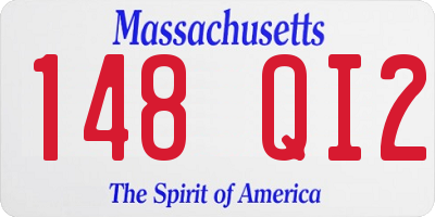 MA license plate 148QI2