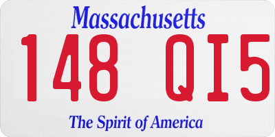 MA license plate 148QI5