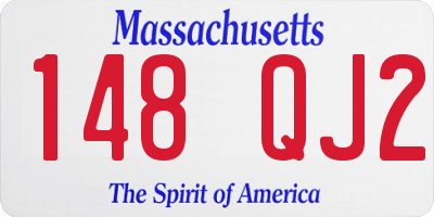 MA license plate 148QJ2