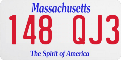 MA license plate 148QJ3