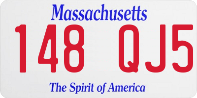 MA license plate 148QJ5