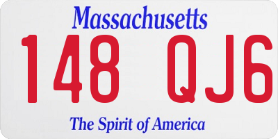 MA license plate 148QJ6