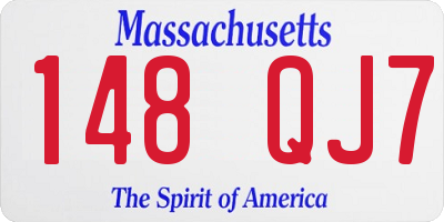 MA license plate 148QJ7