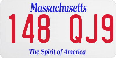 MA license plate 148QJ9