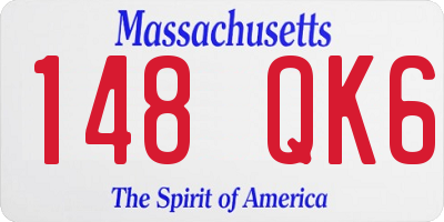MA license plate 148QK6
