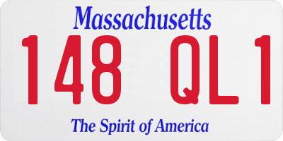 MA license plate 148QL1