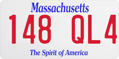 MA license plate 148QL4