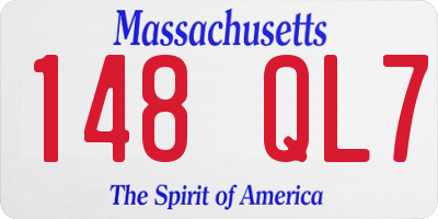MA license plate 148QL7