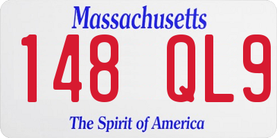 MA license plate 148QL9