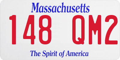 MA license plate 148QM2