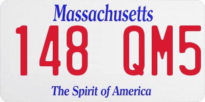 MA license plate 148QM5