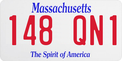 MA license plate 148QN1