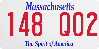MA license plate 148QO2