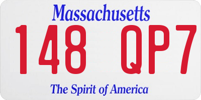 MA license plate 148QP7