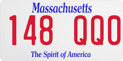 MA license plate 148QQ0