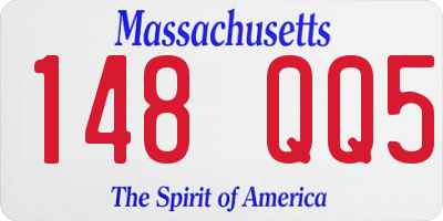 MA license plate 148QQ5