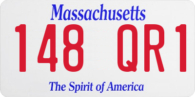 MA license plate 148QR1