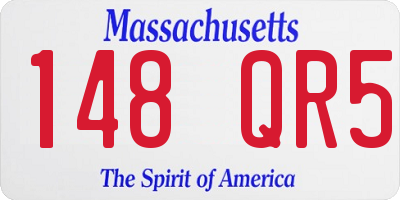 MA license plate 148QR5
