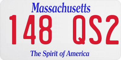 MA license plate 148QS2