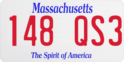 MA license plate 148QS3