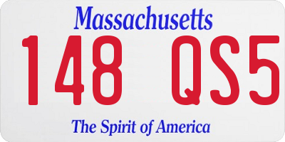 MA license plate 148QS5