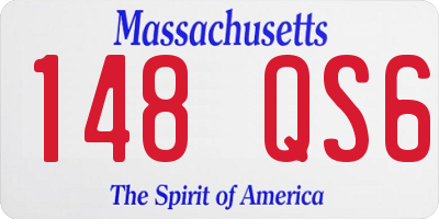 MA license plate 148QS6