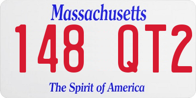 MA license plate 148QT2
